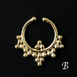 Brass clip on nose ring