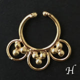 Brass clip on nose ring