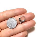 Silver color clip-on nose ring