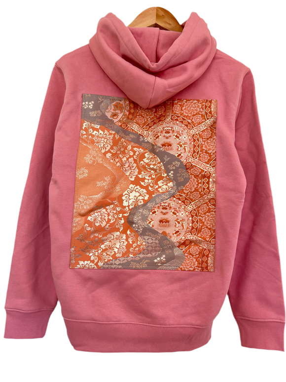 Handmade Upcycled Obi Organic Cotton Hoodie Ssize