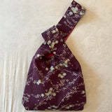Recycled vintage kimono knot bag