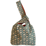 Recycled kimono knot bag