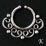 Silver color clip-on nose ring