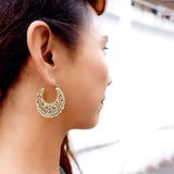 Big Hoop Watermark Design Earrings